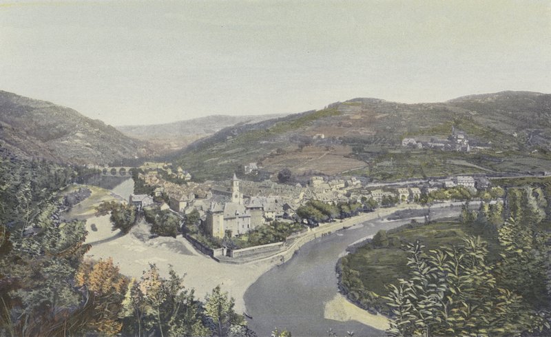 Entraygues, Vue générale et confluent de la Truyère avec le Lot - French Photographer