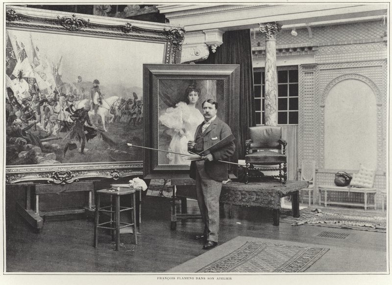 François Flameng dans son atelier - French Photographer