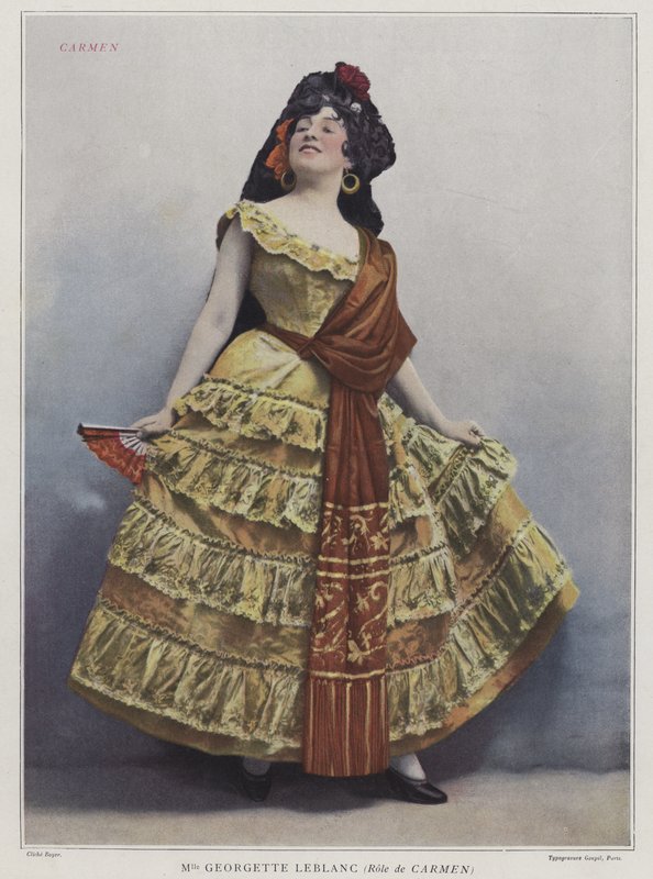 Georgette Leblanc en Carmen, 1899 - French Photographer