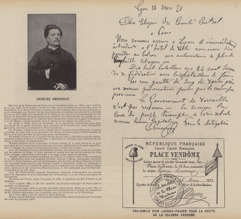 La Commune de Paris, Charles Amouroux, Fac-similé D