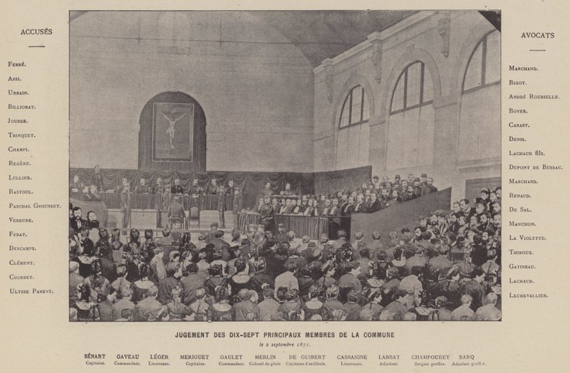 La Commune de Paris, Jugement Des Dix-Sept Principaux Membres De La Commune, le 2 septembre 1871 - French Photographer