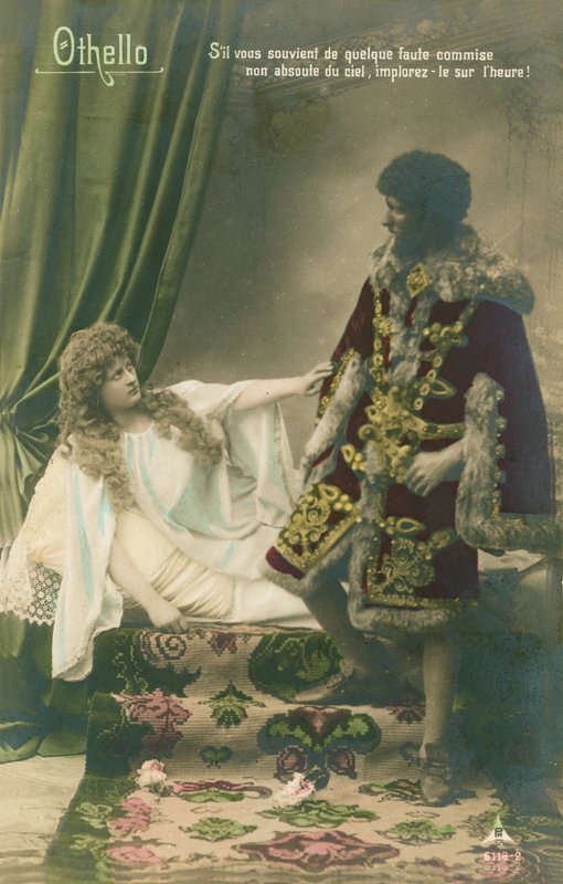 Othello avec Desdémone. Scène de la pièce tragique de William Shakespeare écrite vers 1603 - French Photographer