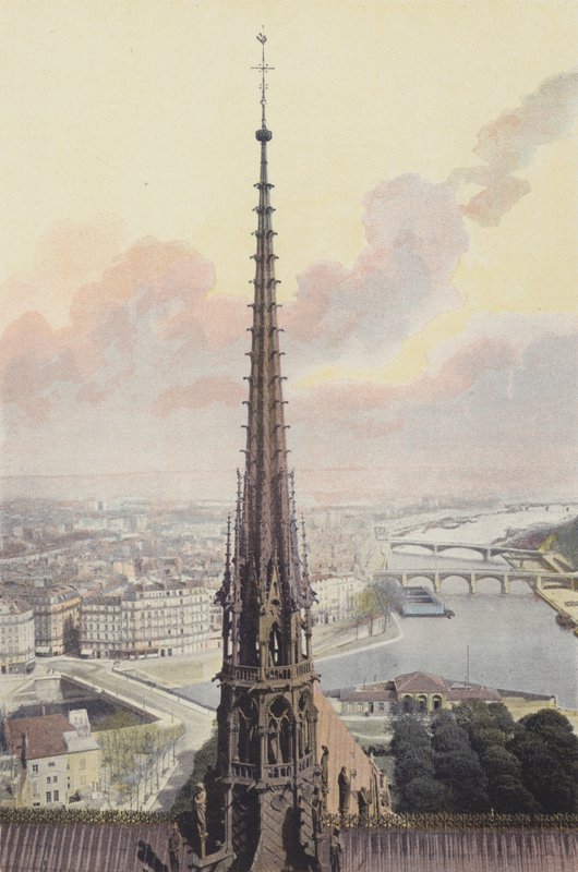 Paris, Flèche de Notre-Dame, Vue prise de la Tour Sud - French Photographer