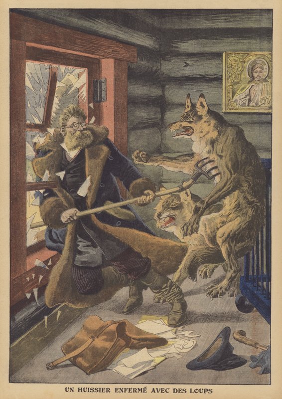 Un huissier enfermé avec des loups en Russie - French School