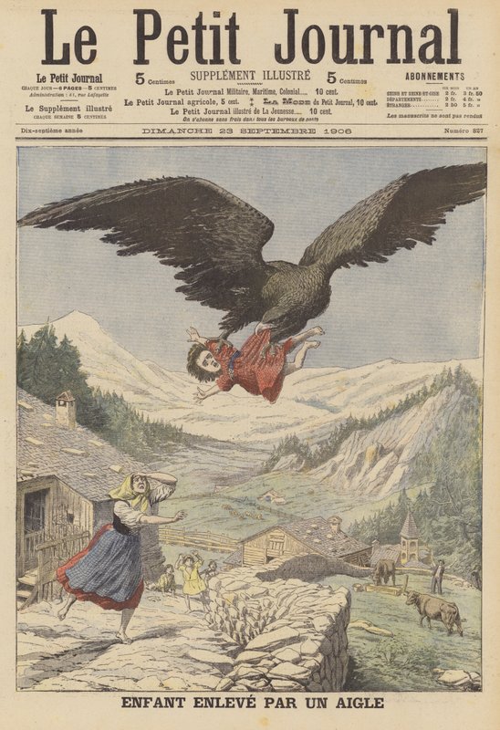 Un enfant emporté par un aigle dans les Alpes italiennes - French School