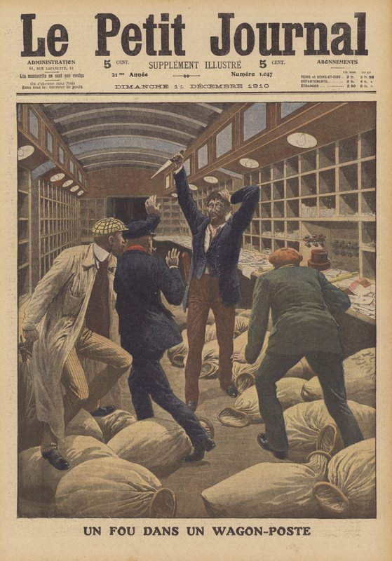Un fou dans un wagon postal d