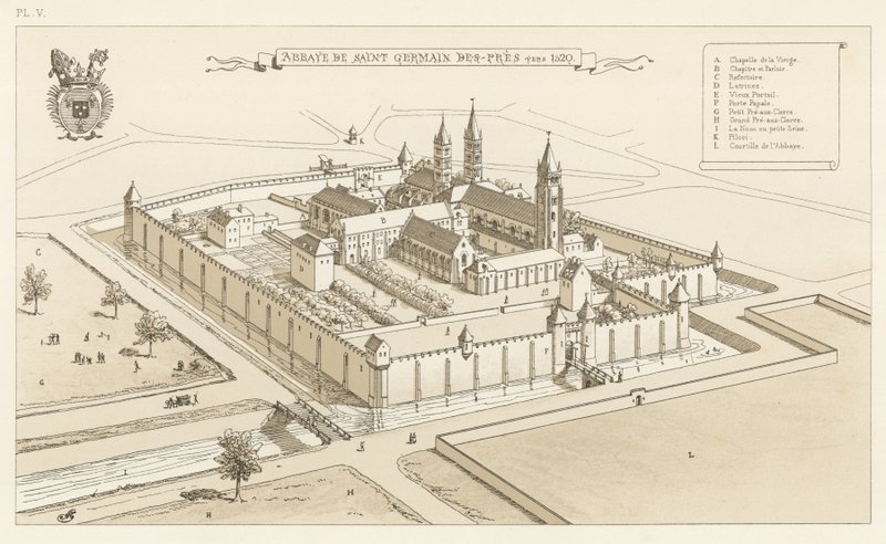 Abbaye de Saint Germain des-Prés, vers 1520 - French School