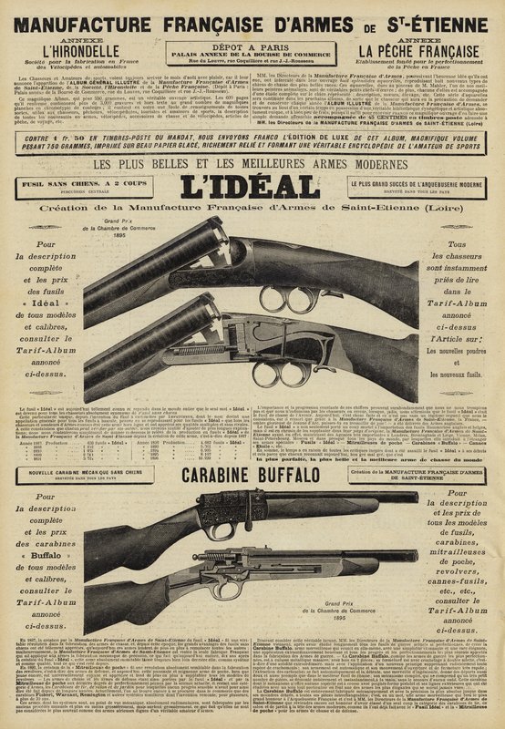 Publicité pour des fusils - French School