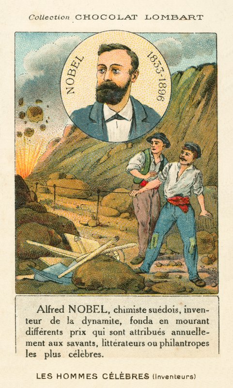 Alfred Nobel, chimiste et industriel suédois qui a inventé la dynamite - French School