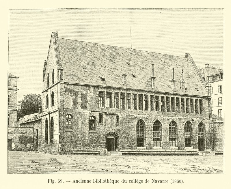 Ancienne bibliothèque du collège de Navarre, 1860 - French School