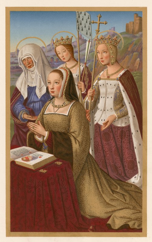 Anne de Bretagne en prière - French School