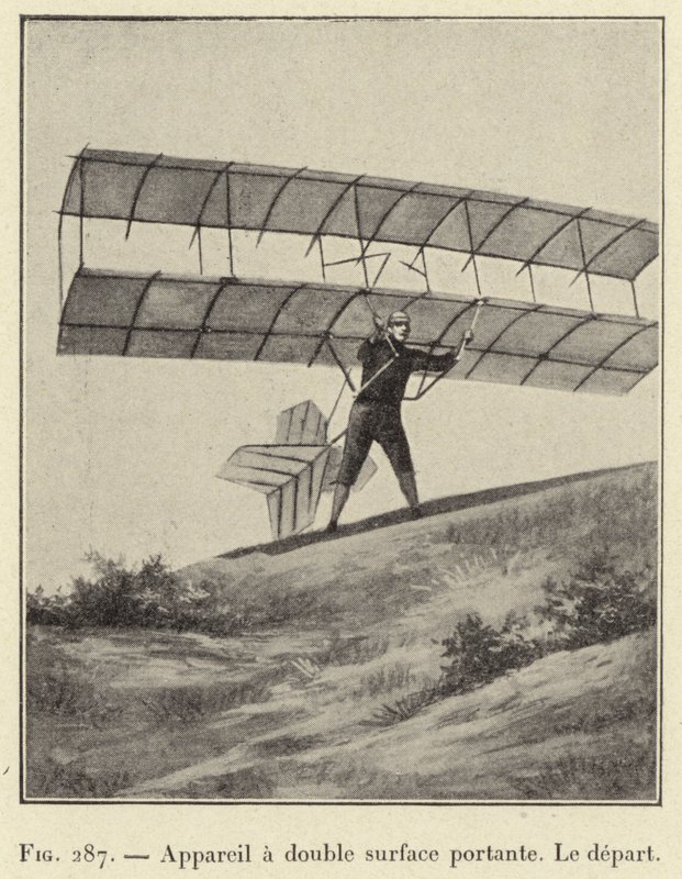 Appareil à double surface portante, Le départ - French School