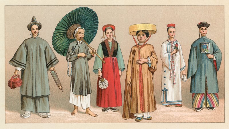 Costume asiatique - French School