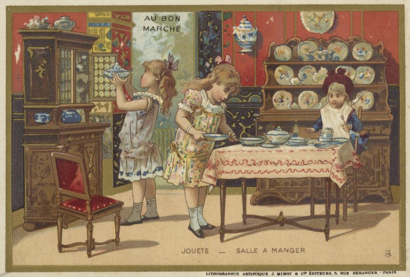 Cartes Au Bon Marché avec des jeux pour enfants - French School