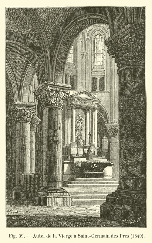 Autel de la Vierge à Saint-Germain des Prés, 1840 - French School