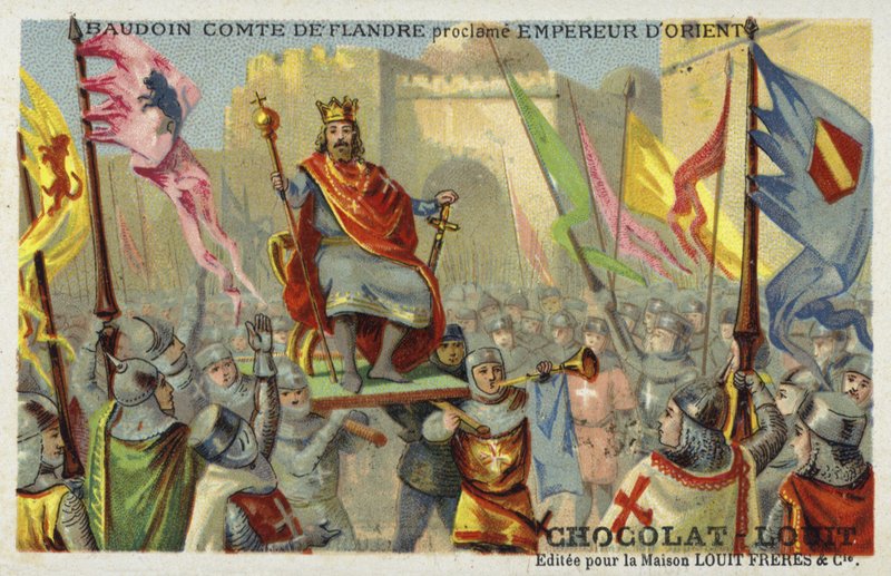 Baudouin IX, comte de Flandre, proclamé empereur de Constantinople, 1204 - French School