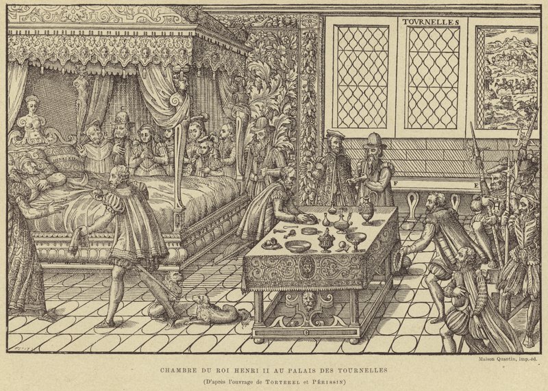 Chambre à coucher du roi Henri II de France, Palais des Tournelles, Paris, 16e siècle - French School
