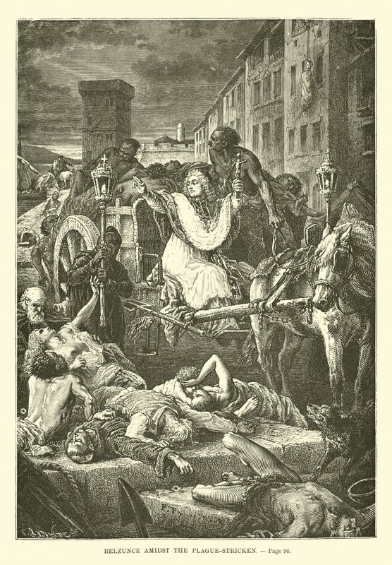 Belzunce parmi les pestiférés - French School