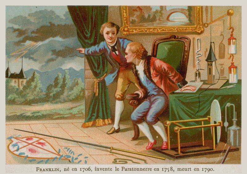 Benjamin Franklin, inventeur du paratonnerre et l