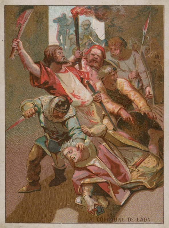 Évêque et partisans tués dans la Commune de Laon en 1112 - French School