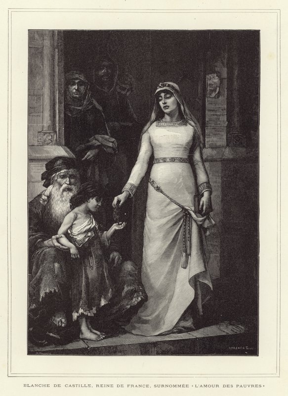 Blanche de Castille, reine consort de Louis VIII de France et mère de Louis IX - French School