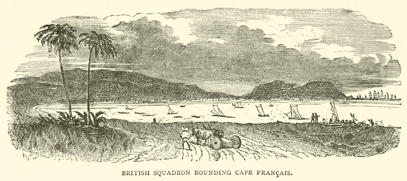Escadron britannique contournant le Cap Français - French School