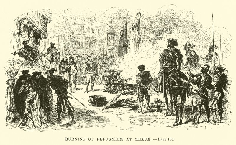 Brûlage des réformateurs à Meaux - French School