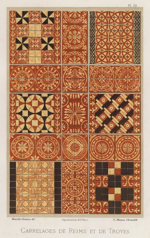 Carrelages de Reims et de Troyes - French School