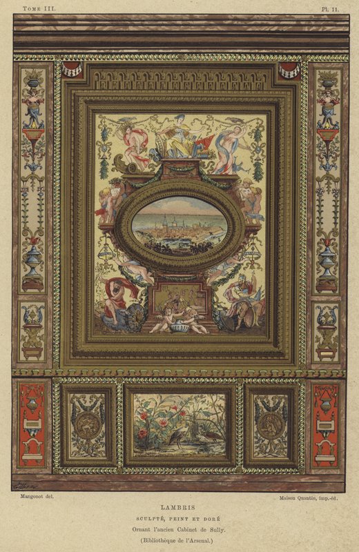 Boiseries sculptées, peintes et dorées - French School