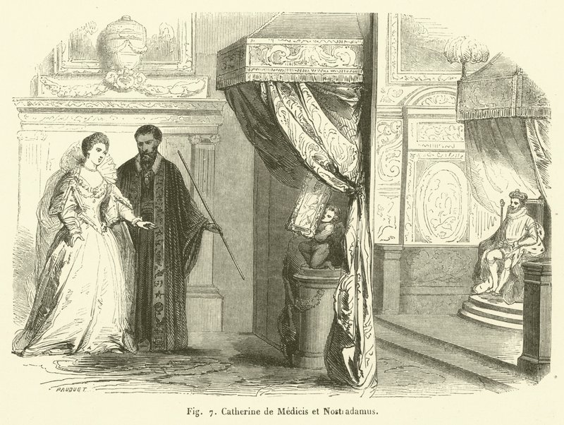 Catherine de Médicis et Nostradamus - French School