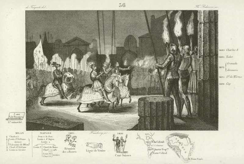 Charles VIII de France entrant triomphalement à Rome, 1494 - French School
