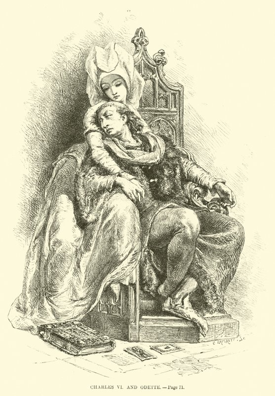Charles VI et Odette - French School