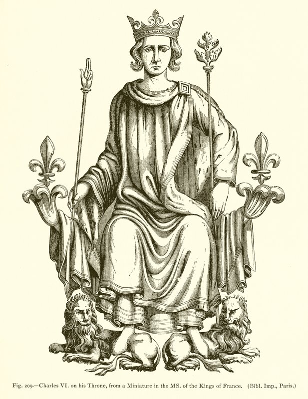 Charles VI sur son trône, d