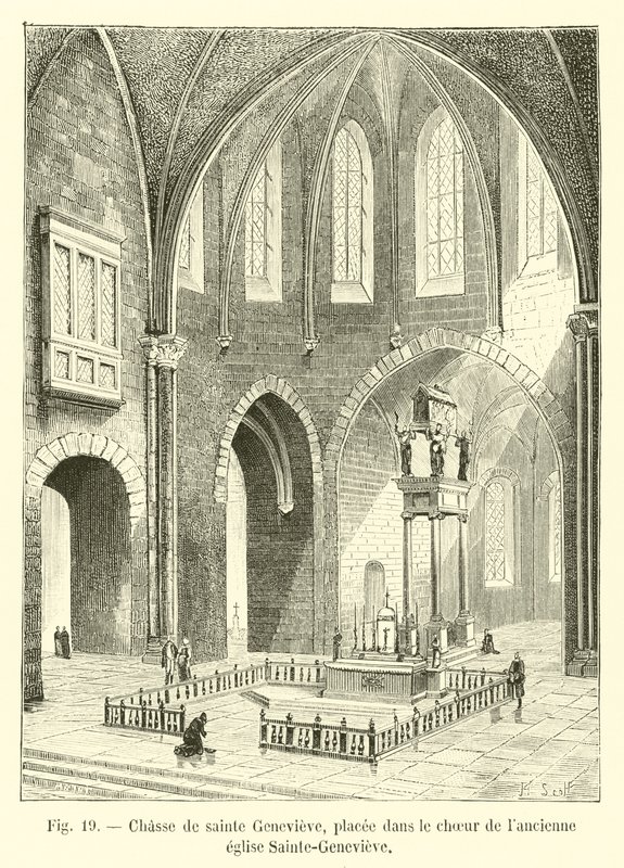 Châsse de sainte Geneviève, placée dans le chœur de l