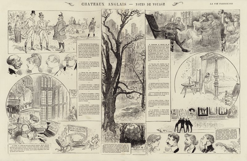 Châteaux anglais, Notes de voyage - French School