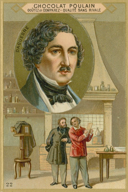 Carte commerciale Chocolat Poulain, Louis Daguerre - French School