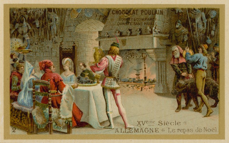 Dîner de Noël en Allemagne au XVe siècle - French School