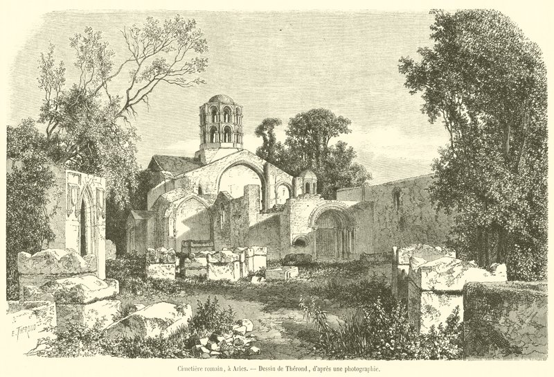Cimetière romain, à Arles - French School