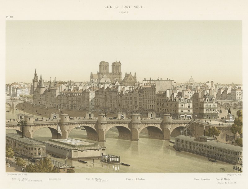 Cité et Pont-Neuf, 1840 - French School