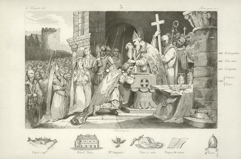 Clovis Ier, roi mérovingien des Francs - French School