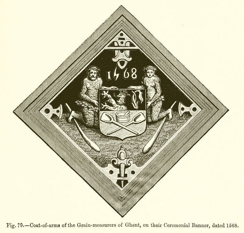 Blason des mesureurs de grains de Gand - French School