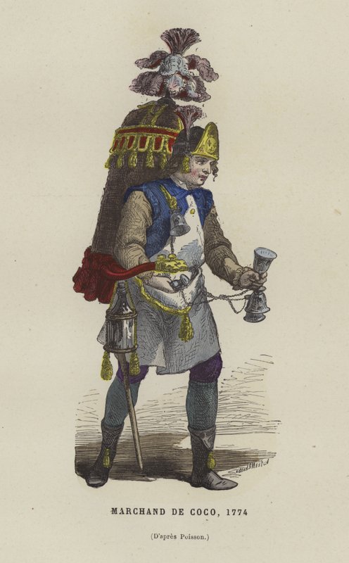 Vendeur de noix de coco, 1774 - French School