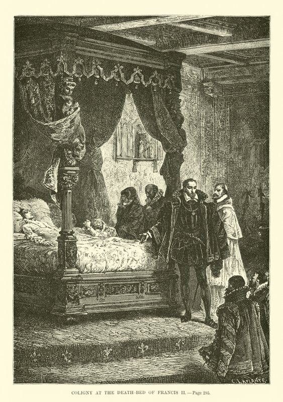 Coligny au chevet de François II - French School