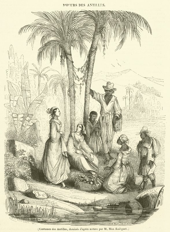 Costumes des Antilles - French School