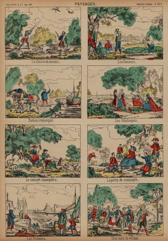 Scènes de campagne - French School