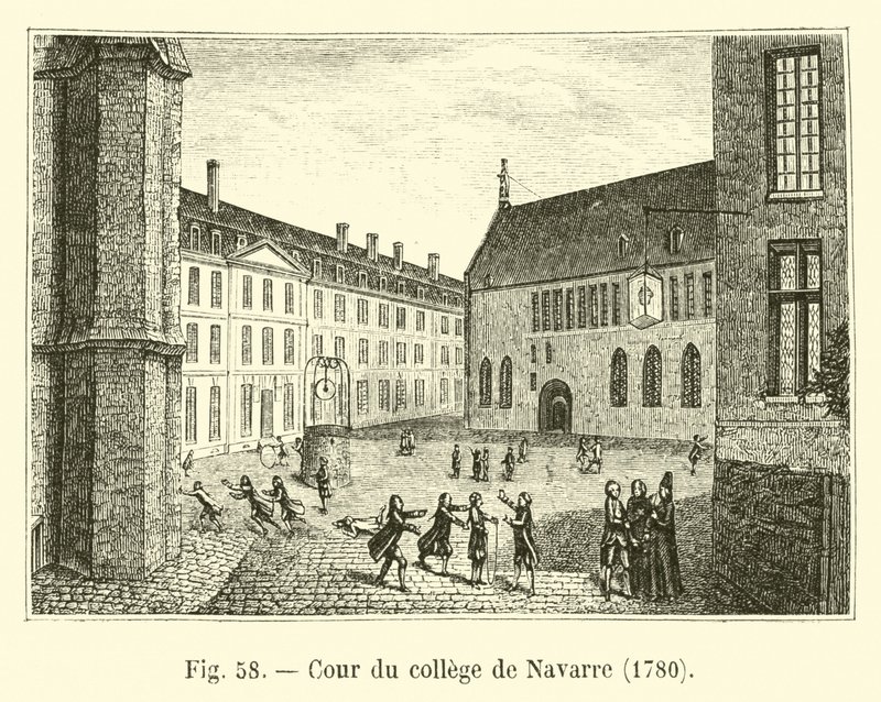 Cour du collège de Navarre, 1780 - French School