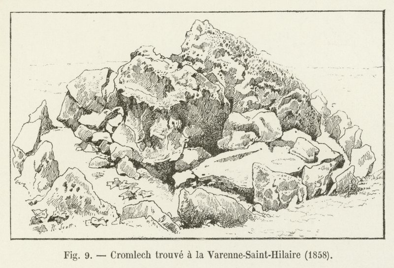 Cromlech trouvé à la Varenne-Saint-Hilaire, 1858 - French School