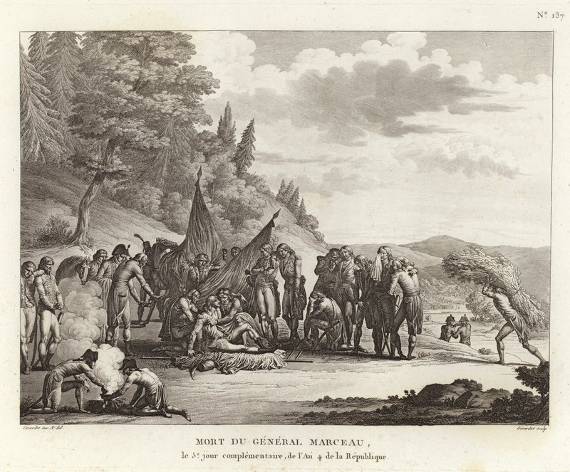 Mort du général François Séverin Marceau-Desgraviers - French School