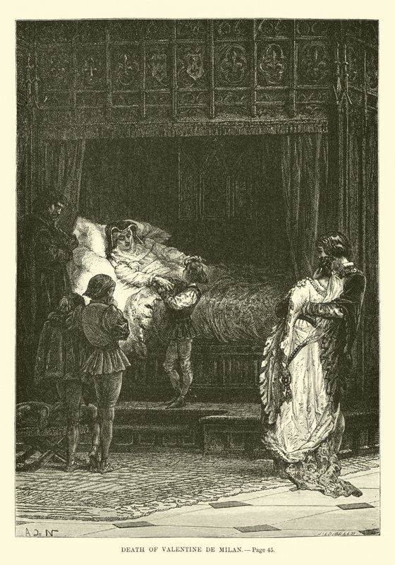 Mort de Valentine de Milan - French School