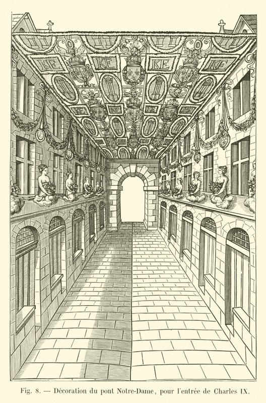Décoration du pont Notre-Dame, pour l